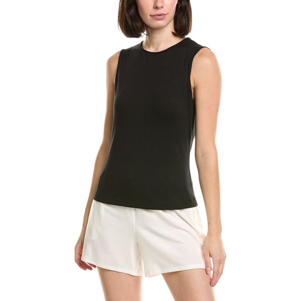 Natori Womens  Jersey Essentials Shell Tank, Black